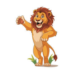 lion cartoon isolated on white