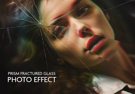 Beige And Brown Fractured Glass Photo Effect