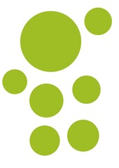 abstract background with circles green