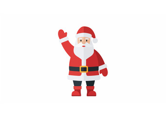 Santa Claus waving with one hand