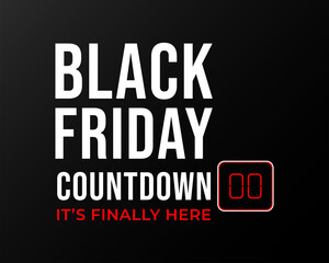 Fototapeta premium black friday countdown limited time deals