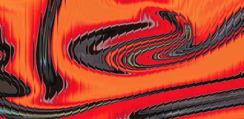 Vibrant abstract background with dynamic orange and red hues, modern art with swirling lines for...
