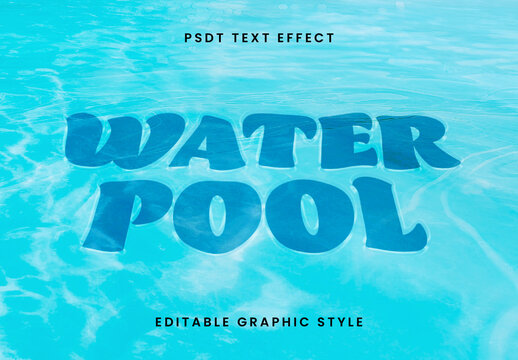 Blue Underwater Text Effect Water Summer Liquid Font