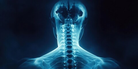 Human cervical spine anatomy x ray