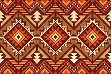 Southwest tribal geometric pattern with diamond and triangular motifs in warm earthy tones Keywords: southwest, tribal, geometric, pattern