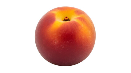 Single ripe stone fruit displays rich red and yellow coloration against a dark background