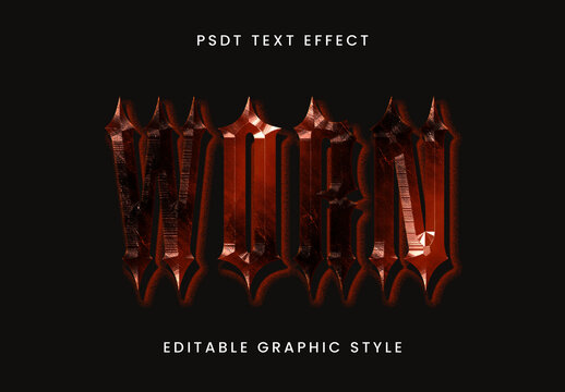 Red And Black Medieval Grunge Text Effect Gothic Decorative Font