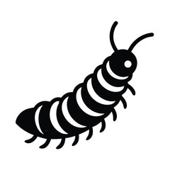 Caterpillar Outline Vector Illustration
