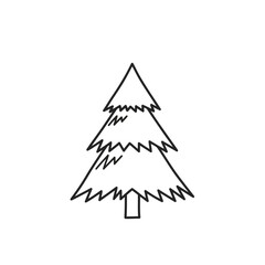 Obraz premium Simple line drawing of a christmas tree
