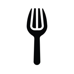 Dessert Fork Outline Vector Illustration