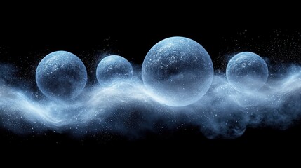 Ice planets in cosmic mist