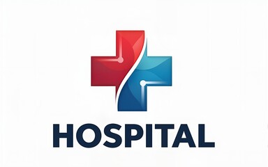 Modern Hospital Medical Symbol Logo. High quality