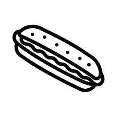 Eclair Outlined Icon Vector Illustration