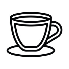 Espresso Cup Outline Vector Illustration