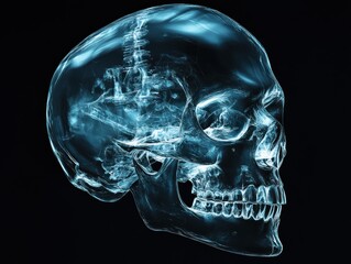Transparent skull illustration