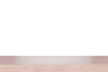 3d wooden tabletop with clean white background. minimal luxury concept. bright high-key studio scene with copy space for product branding advertising display. 3d render.