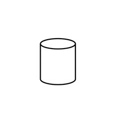 Simple line drawing of a cylinder