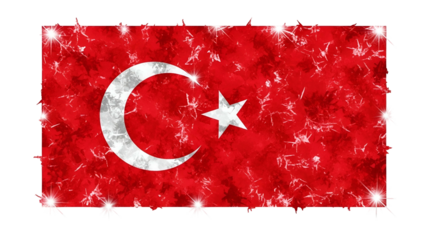 National banner design features distressed texture and bright sparkling highlights against a dark background