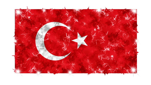 National banner design features distressed texture and bright sparkling highlights against a dark background