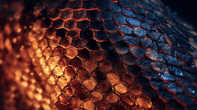 close up of a snake skin background