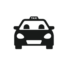 Taxi graphic icon. Taxi car sign isolated on white background. Vector illustration
