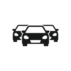 Cars icon. Cars for sale. New cars. Used cars. Car dealership. Car sales. Vector icon isolated on white background.
