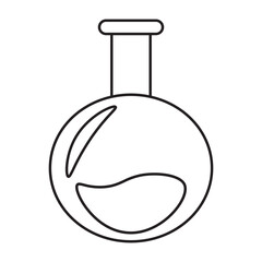 round bottom flask line icon 