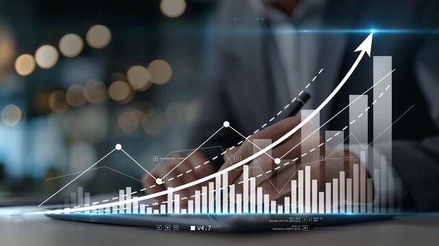 A business professional analyzes stock market trends on a laptop and tablet, utilizing digital tools for effective data visualization in investment decision-making. Copula