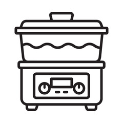 Laboratory ultrasonic bath outline icon vector