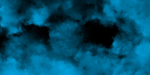 abstract cloud and vapor texture background. Black and blue smoke aquarelle smudge illustration smooth grungy smokey light pastel colors ink glow. Teal color powder explosion
