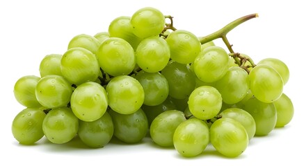 Fresh Green Grapes, Isolated White Background, Healthy Fruit Bunch
Ripe Organic Grapes, Sweet Wine Fruit, Natural Food Produce