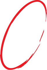 Red circle brush stroke 
