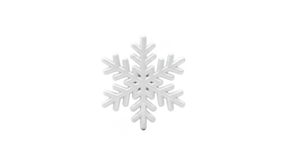 Minimalist Render of a White Snowflake