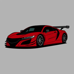 Cartoon Car Vector Illustration. Separated layers, easy to edit.