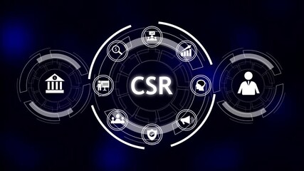 Corporate social responsibility concept with icons representing finance community leadership. Sales training improves team performance. Smart marketing drives business growth. - Powered by Adobe