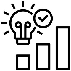 idea icon isolated on white background. vector illustration icon for business and marketing strategy