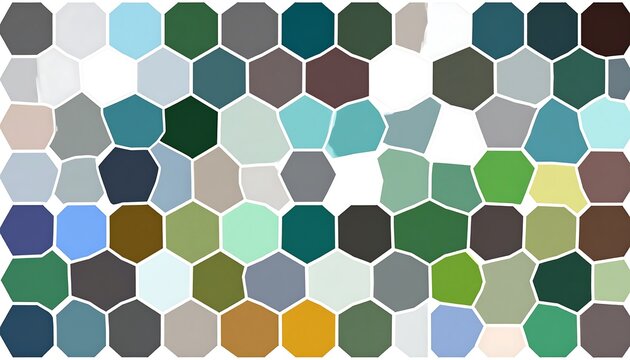 Colorful abstract mosaic of irregular, geometric shapes