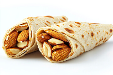 Two almond wraps are a healthy snack option