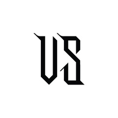 VS monogram logo design letter text name symbol monochrome logotype alphabet character simple logo