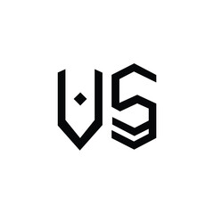 VS monogram logo design letter text name symbol monochrome logotype alphabet character simple logo