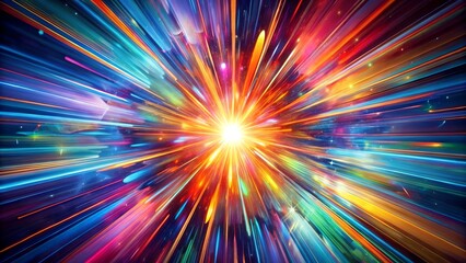 Vibrant explosion of color and light, creating a dynamic and energetic abstract background with a sense of speed and excitement