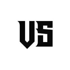 VS monogram logo design letter text name symbol monochrome logotype alphabet character simple logo