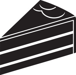 Slice of Cake in Black and White