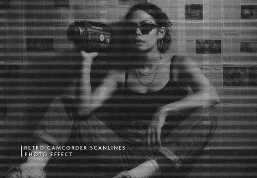 Black And White Scan Photo Effect