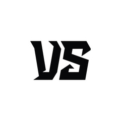 VS monogram logo design letter text name symbol monochrome logotype alphabet character simple logo