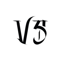VS monogram logo design letter text name symbol monochrome logotype alphabet character simple logo