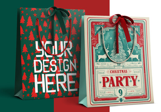 Store Bag 2 Packaging Mockup - Professional PSD Presentation 