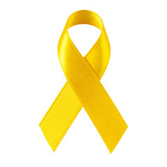 Golden Hope: A delicate yellow ribbon, a symbol of hope and support, stands as a visual emblem for awareness, solidarity, and remembrance.