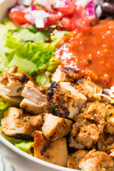 Homemade Mexican Burrito Bowl  with Chipotle Chicken