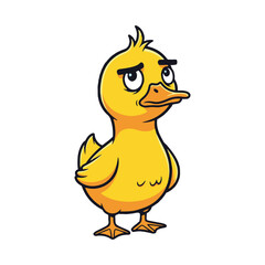 Yellow duck cartoon 